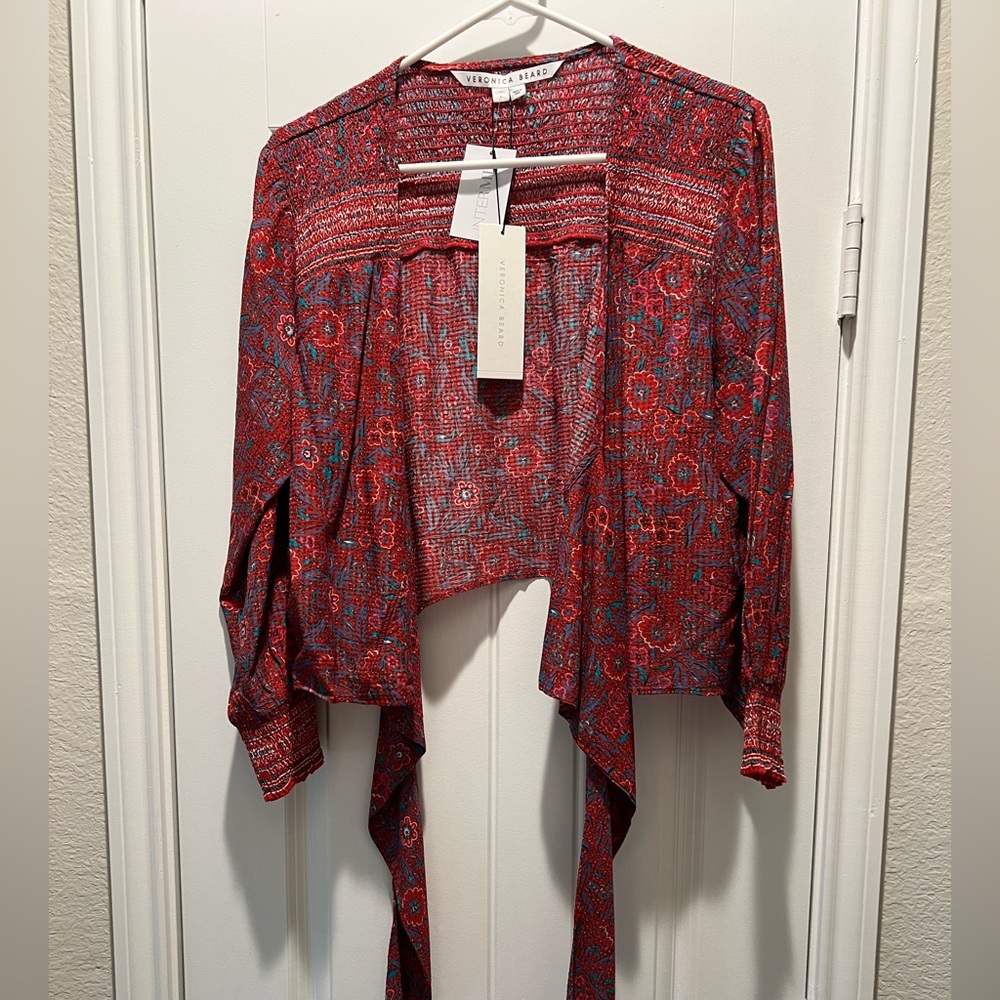 Veronica Beard wrap top.